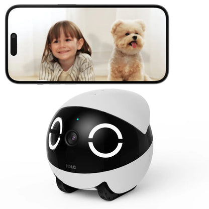 ROLA Mini Companion Robot 2K Camera Night Vision Pet Monitor Home Security Pet Camera Tumbler Design Realtime Control