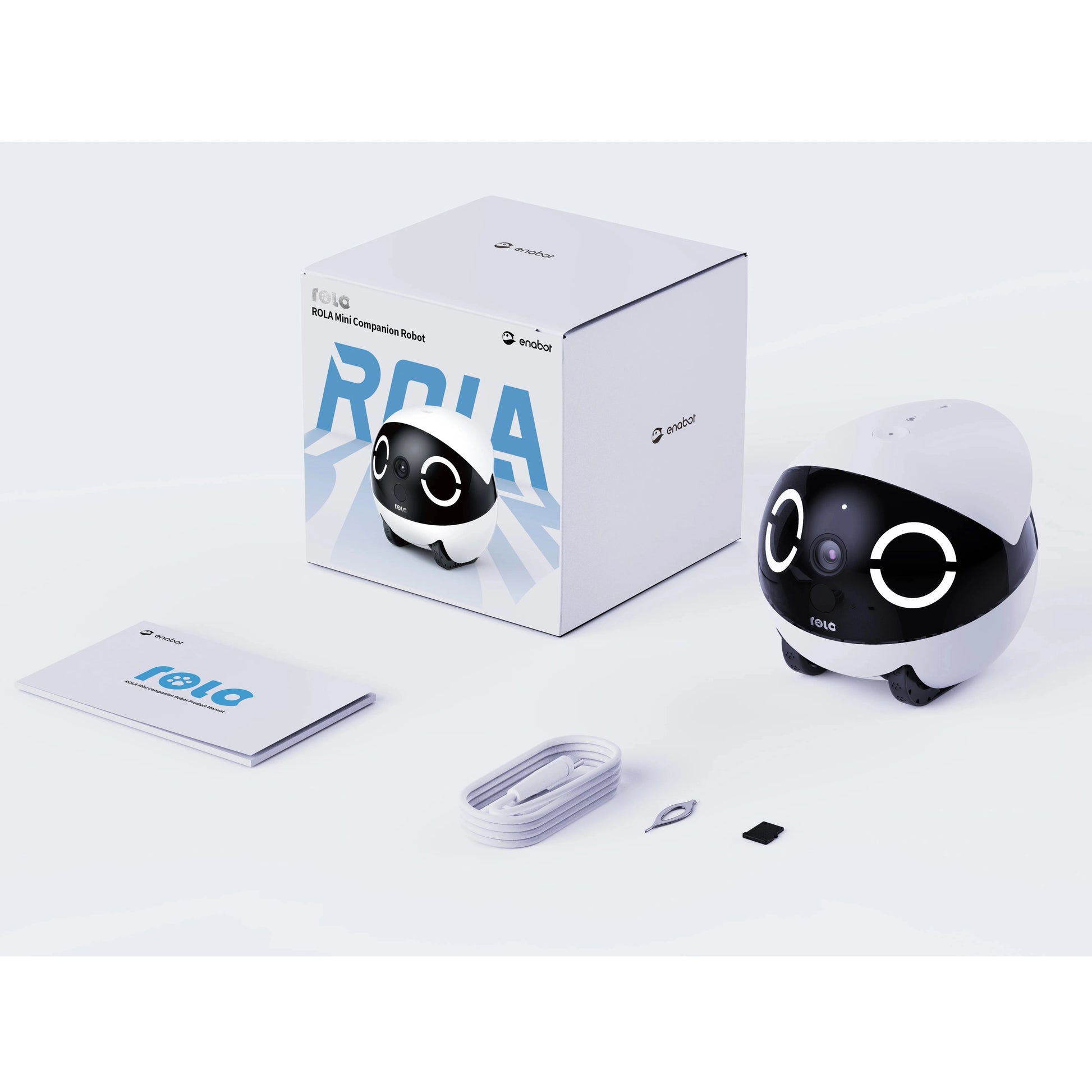 ROLA Mini Companion Robot 2K Camera Night Vision Pet Monitor Home Security Pet Camera Tumbler Design Realtime Control