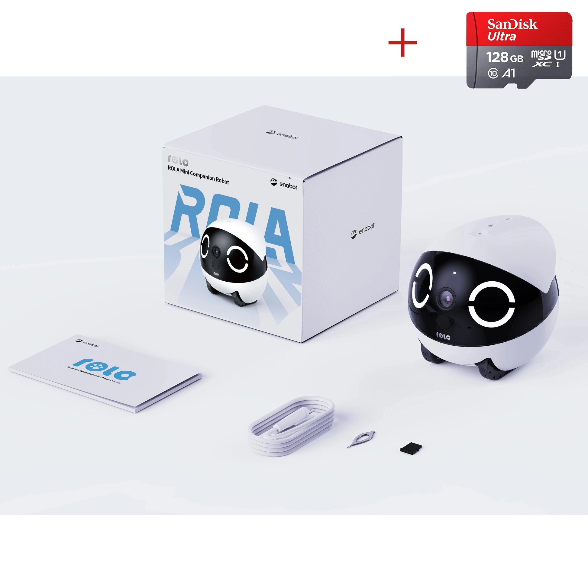 ROLA Mini Companion Robot 2K Camera Night Vision Pet Monitor Home Security Pet Camera Tumbler Design Realtime Control